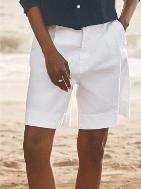 All Saints Italian Cloth White Knee-Length Shorts